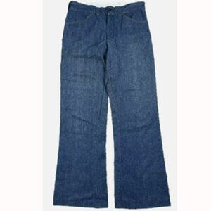 Vintage Chambray Denim Flared Boot Cut Jeans Size 32x30 Talon Zip